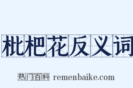 枇杷花反义词是什么意思的图片